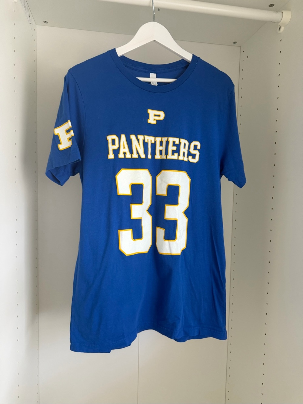 Friday Night Lights Tim Riggins #33 Dillon Panthers T-Shirt Blue Men’s L